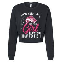 Funny Fishing Design For Fisherman Fishing Lover Cropped Pullover Crew