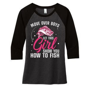 Funny Fishing Design For Fisherman Fishing Lover Women's Tri-Blend 3/4-Sleeve Raglan Shirt