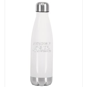 Funny FatherS Day Awesome Like My Daughter Daddy Dad Stainless Steel Insulated Water Bottle