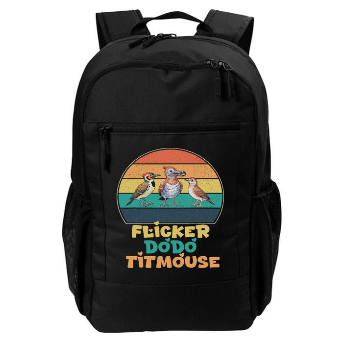 Funny Flicker Dodo Titmouse Bird Watch Nature Lover Backpack