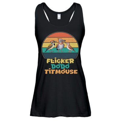 Funny Flicker Dodo Titmouse Bird Watch Nature Lover Ladies Essential Flowy Tank