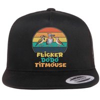 Funny Flicker Dodo Titmouse Bird Watch Nature Lover Flat Bill Trucker Hat