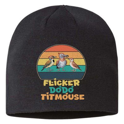 Funny Flicker Dodo Titmouse Bird Watch Nature Lover Sustainable Beanie