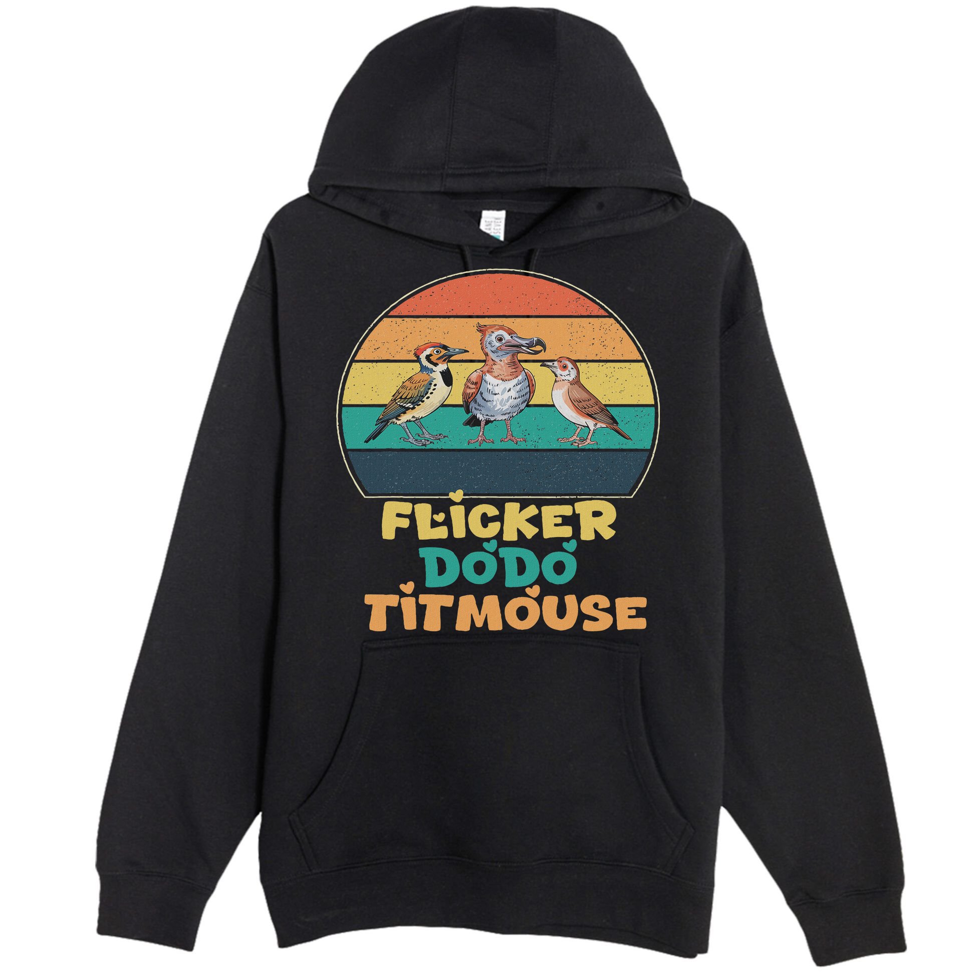Funny Flicker Dodo Titmouse Bird Watch Nature Lover Premium Pullover Hoodie