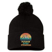 Funny Flicker Dodo Titmouse Bird Watch Nature Lover Pom Pom 12in Knit Beanie