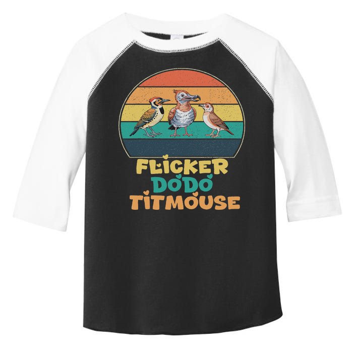 Funny Flicker Dodo Titmouse Bird Watch Nature Lover Toddler Fine Jersey T-Shirt