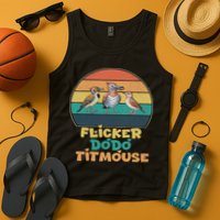 Funny Flicker Dodo Titmouse Bird Watch Nature Lover Tank Top