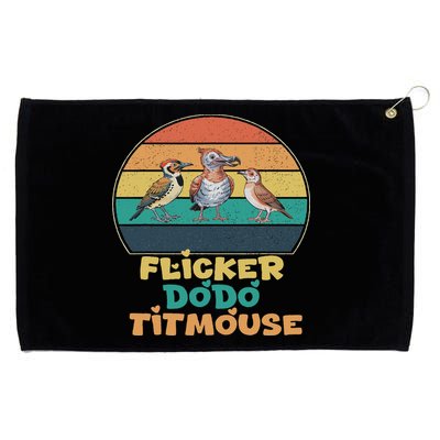 Funny Flicker Dodo Titmouse Bird Watch Nature Lover Grommeted Golf Towel