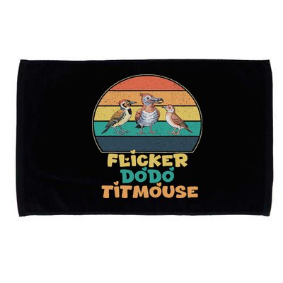 Funny Flicker Dodo Titmouse Bird Watch Nature Lover Microfiber Hand Towel