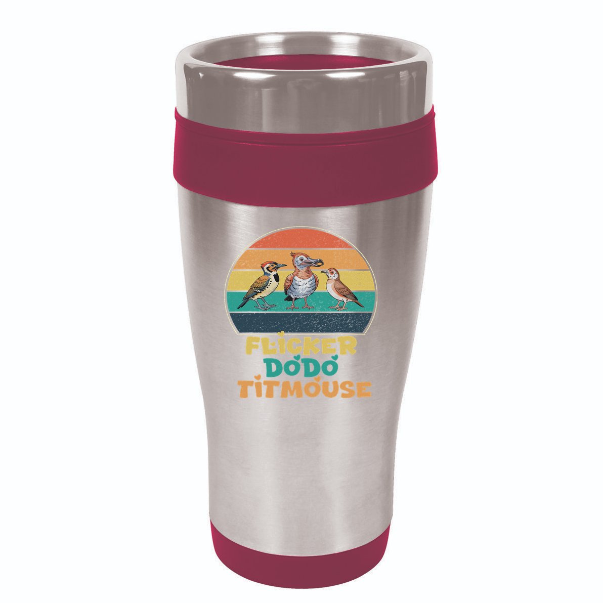 Funny Flicker Dodo Titmouse Bird Watch Nature Lover 16oz Travel Tumbler
