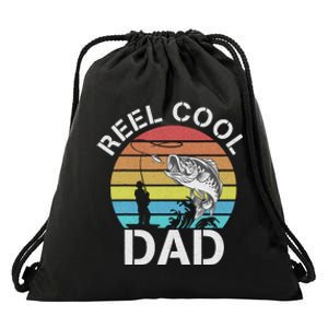 Funny Fishing Dad Funny Reel Cool Fish Fisherman Drawstring Bag