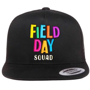 Field Fun Day Squad School Trip Vibes Teachers Flat Bill Trucker Hat