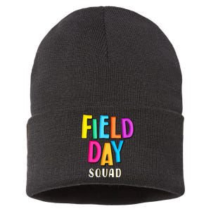 Field Fun Day Squad School Trip Vibes Teachers Sustainable Knit Beanie