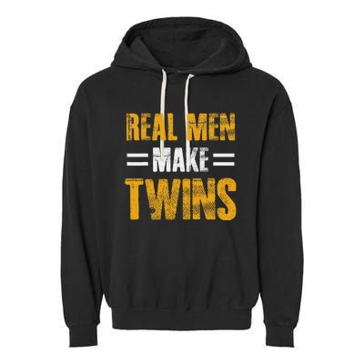 Funny Father's Day Humor Novelty for Twins Dad Garment-Dyed Fleece Hoodie