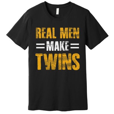 Funny Father's Day Humor Novelty for Twins Dad Premium T-Shirt