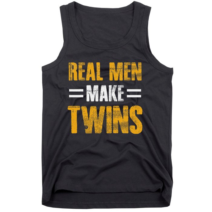 Funny Father's Day Humor Novelty for Twins Dad Tank Top