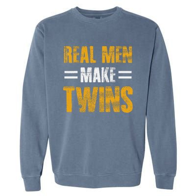 Funny Father's Day Humor Novelty for Twins Dad Garment-Dyed Sweatshirt