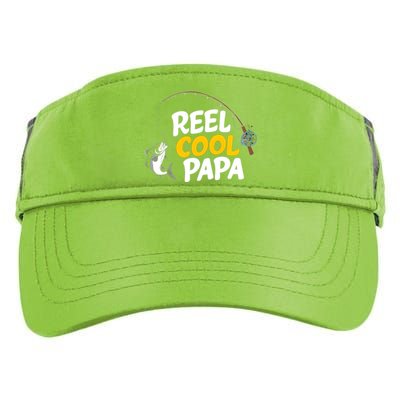 Funny FatherS Day Fish Reel Cool Fisher Papa Fishing Dad Funny Gift Adult Drive Performance Visor