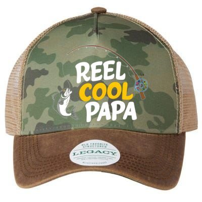 Funny FatherS Day Fish Reel Cool Fisher Papa Fishing Dad Funny Gift Legacy Tie Dye Trucker Hat