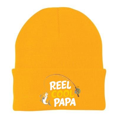 Funny FatherS Day Fish Reel Cool Fisher Papa Fishing Dad Funny Gift Knit Cap Winter Beanie