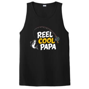 Funny FatherS Day Fish Reel Cool Fisher Papa Fishing Dad Funny Gift PosiCharge Competitor Tank