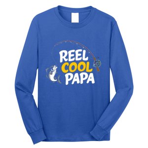 Funny FatherS Day Fish Reel Cool Fisher Papa Fishing Dad Funny Gift Long Sleeve Shirt