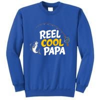 Funny FatherS Day Fish Reel Cool Fisher Papa Fishing Dad Funny Gift Sweatshirt