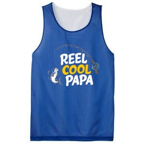 Funny FatherS Day Fish Reel Cool Fisher Papa Fishing Dad Funny Gift Mesh Reversible Basketball Jersey Tank