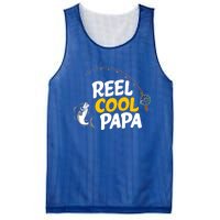 Funny FatherS Day Fish Reel Cool Fisher Papa Fishing Dad Funny Gift Mesh Reversible Basketball Jersey Tank