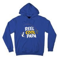 Funny FatherS Day Fish Reel Cool Fisher Papa Fishing Dad Funny Gift Tall Hoodie