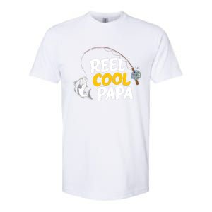 Funny FatherS Day Fish Reel Cool Fisher Papa Fishing Dad Funny Gift Softstyle CVC T-Shirt