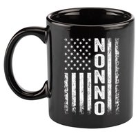 Funny Fathers Day Nonno American Flag Gift 11oz C Handle Ceramic Mug