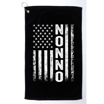 Funny Fathers Day Nonno American Flag Gift Golf Towel