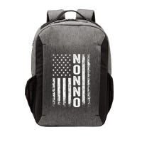 Funny Fathers Day Nonno American Flag Gift Vector Backpack