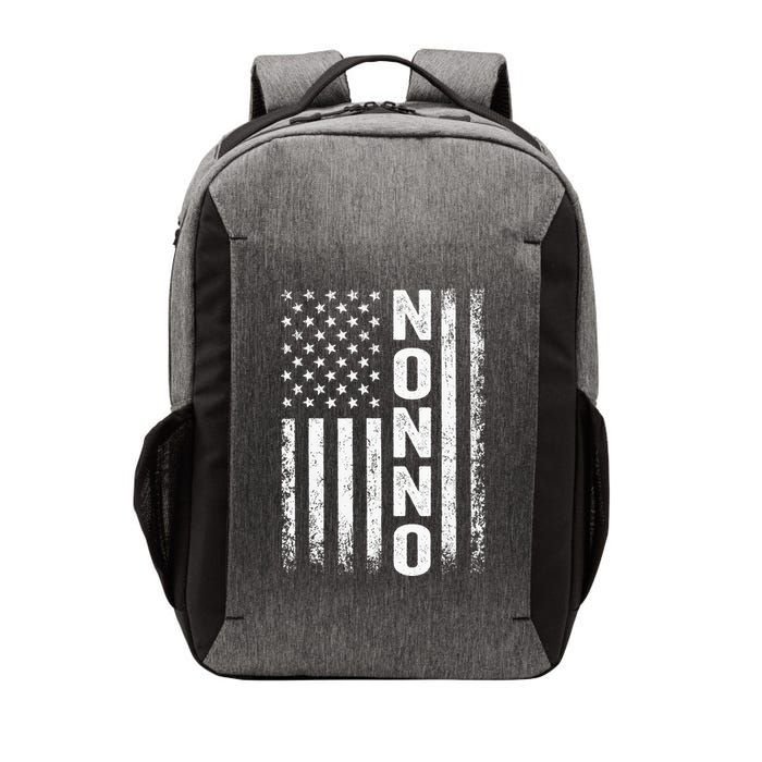 Funny Fathers Day Nonno American Flag Gift Vector Backpack