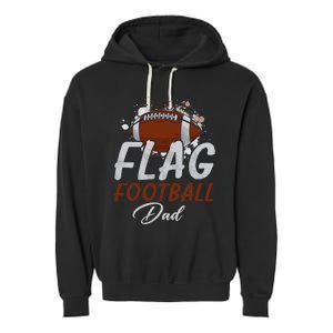 Flag Football Dad Proud Dad Of Ballers Father's Day Garment-Dyed Fleece Hoodie