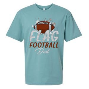 Flag Football Dad Proud Dad Of Ballers Father's Day Sueded Cloud Jersey T-Shirt