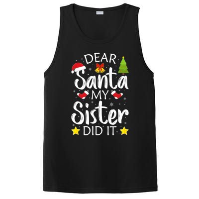 Family Funny Dear Santa My Sister Did It Christmas Pajama PosiCharge Competitor Tank