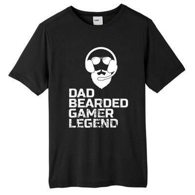 Funny Fathers Day Gaming Gift For Dad Bearded Dad Gamer Funny Gift Tall Fusion ChromaSoft Performance T-Shirt