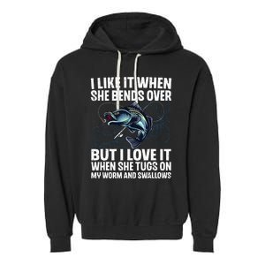 Funny Fishing Design For Fishing Fish Fisherman Garment-Dyed Fleece Hoodie