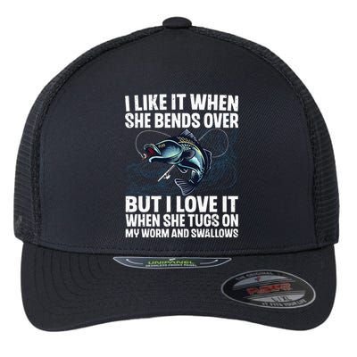 Funny Fishing Design For Fishing Fish Fisherman Flexfit Unipanel Trucker Cap