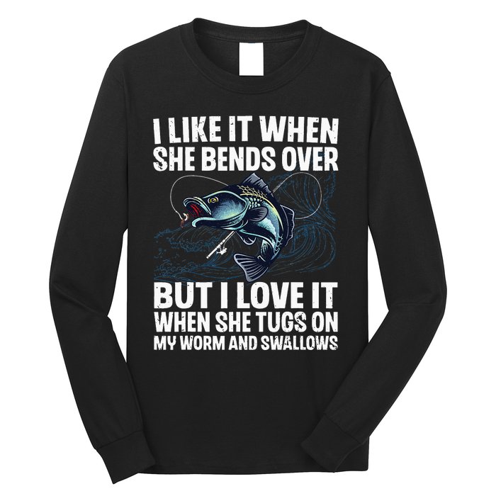 Funny Fishing Design For Fishing Fish Fisherman Long Sleeve Shirt