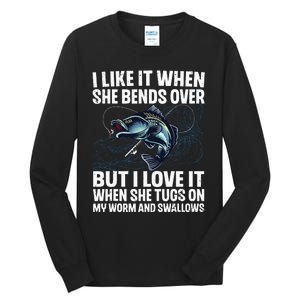 Funny Fishing Design For Fishing Fish Fisherman Tall Long Sleeve T-Shirt