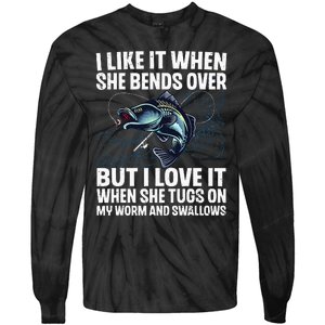 Funny Fishing Design For Fishing Fish Fisherman Tie-Dye Long Sleeve Shirt