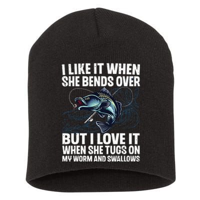 Funny Fishing Design For Fishing Fish Fisherman Short Acrylic Beanie