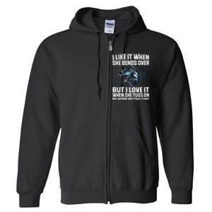 Funny Fishing Design For Fishing Fish Fisherman Full Zip Hoodie