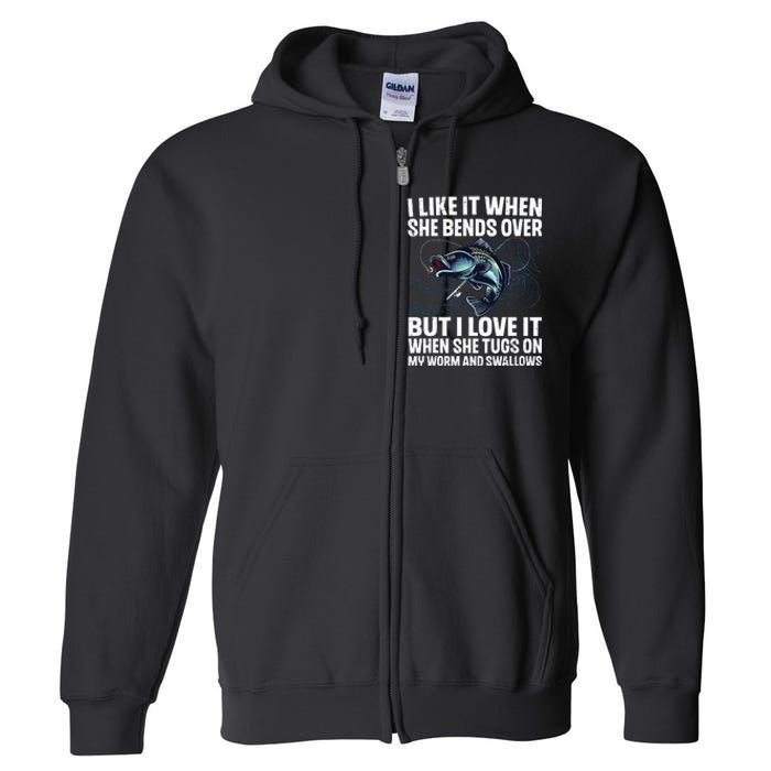 Funny Fishing Design For Fishing Fish Fisherman Full Zip Hoodie