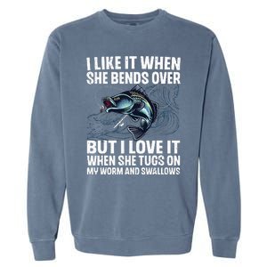 Funny Fishing Design For Fishing Fish Fisherman Garment-Dyed Sweatshirt