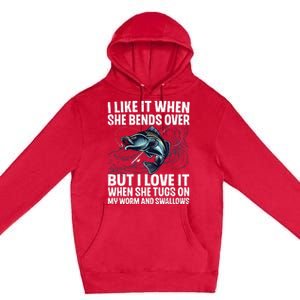 Funny Fishing Design For Fishing Fish Fisherman Premium Pullover Hoodie