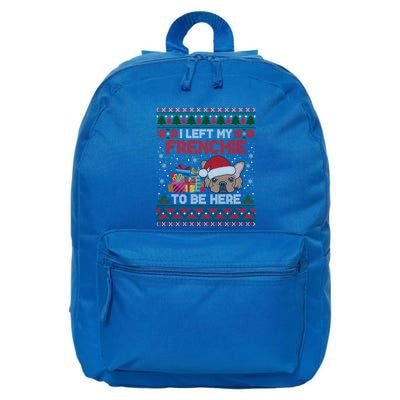 Funny Frenchie Dog Ugly Xmas Frenchie Ugly Christmas 16 in Basic Backpack